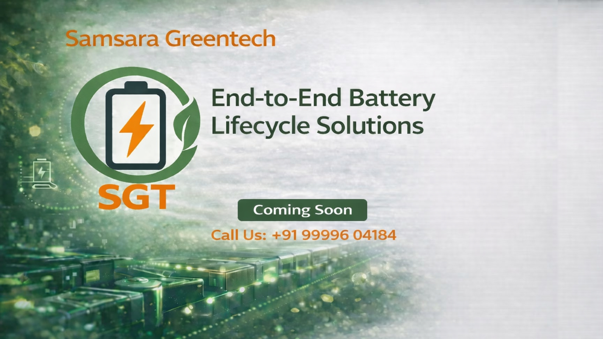 SGT – End-to-End Battery Lifecycle Solutions Coming Soon